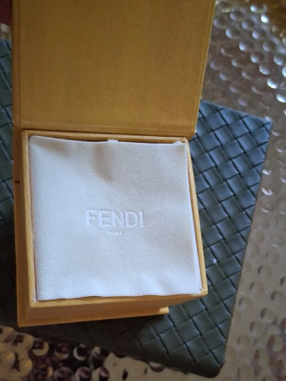 Authentic Fendi Gold & Silver Tone 3 Piece Ring Set Made In Italy Medium Size